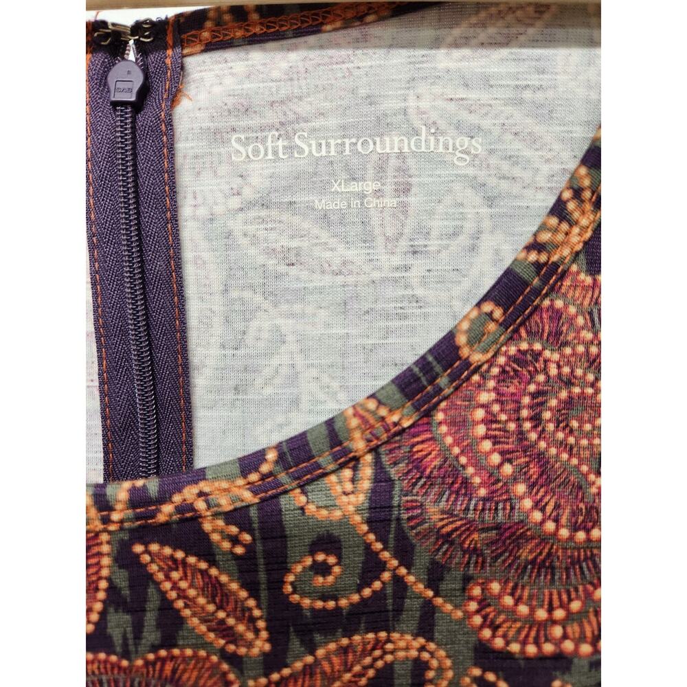Soft Surroundings Women's Bundle Of 2 Maxi Bohemian Dresses, Sz XL. Multi Color - Picture 7 of 16